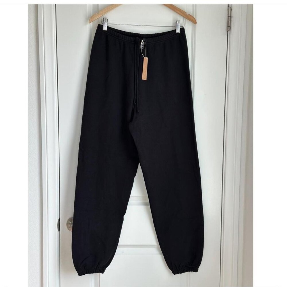Skims Cotton Fleece Jogger in Onyx, Size Small - Picture 2 of 8